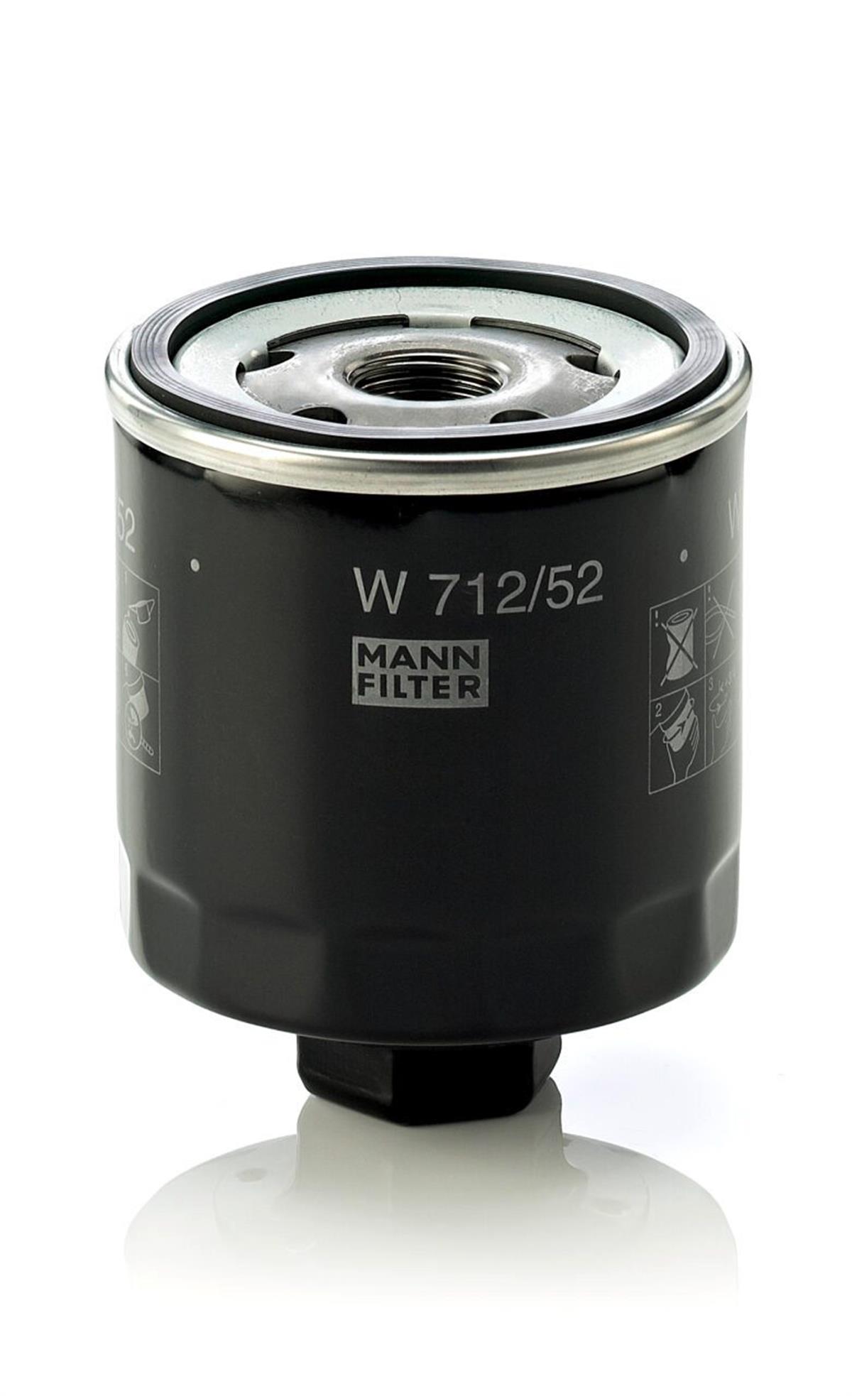 MANN FILTER W 712/52 YAĞ FILTRESI-SEAT-SKODA-AUDİ-1.4 16V 1.6 16V BENZİNLİ